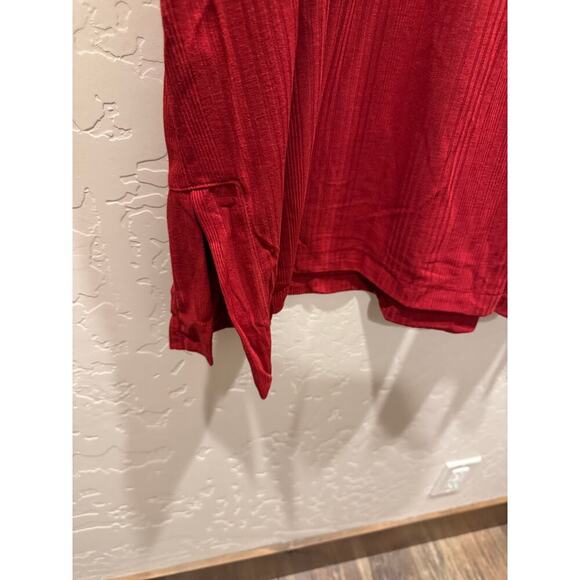 Lularoe Chelsea T-Shirt Dress Knee Length, Rolled Sleeve, Red, 3x NWT - Picture 5 of 5